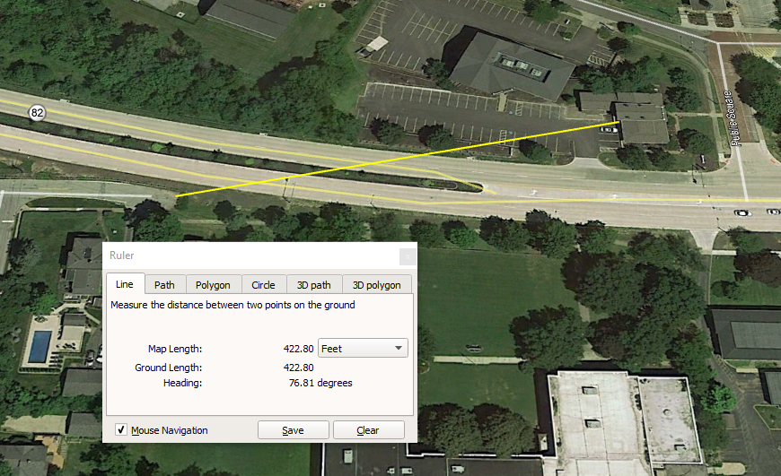 Distance from the Theodore Breck house to the tree where the charter members formed the Lodge