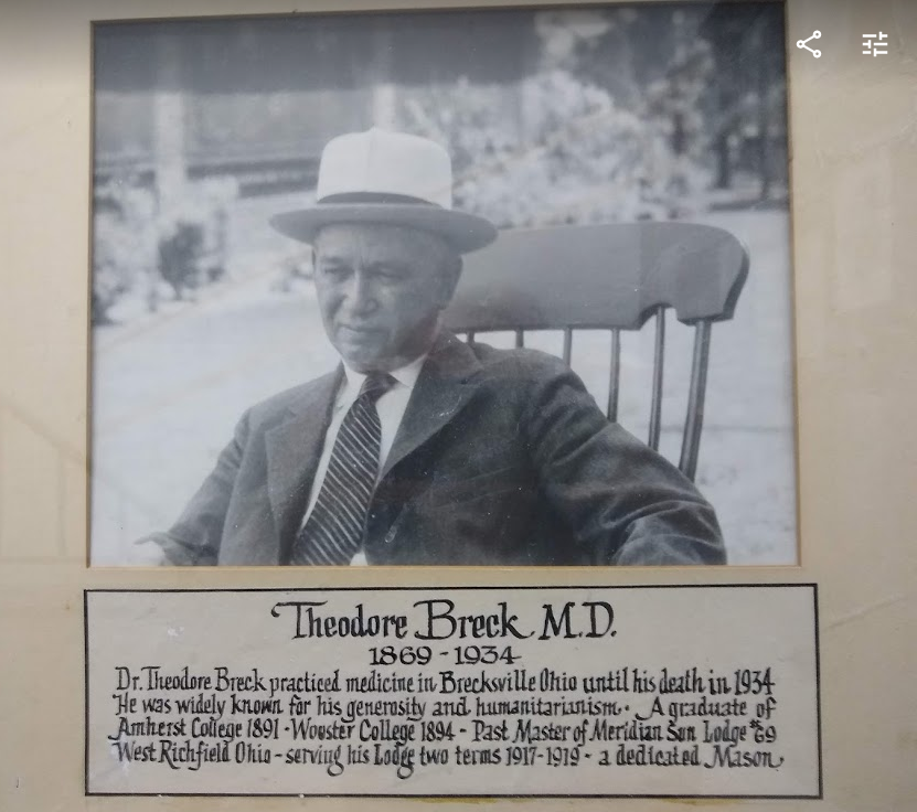 Theodore Breck, MD - Theodore Breck Lodge's Namesake
